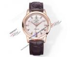 Swiss 9015 Longines Conquest Heritage White Dial Rose Gold Replica Watches 